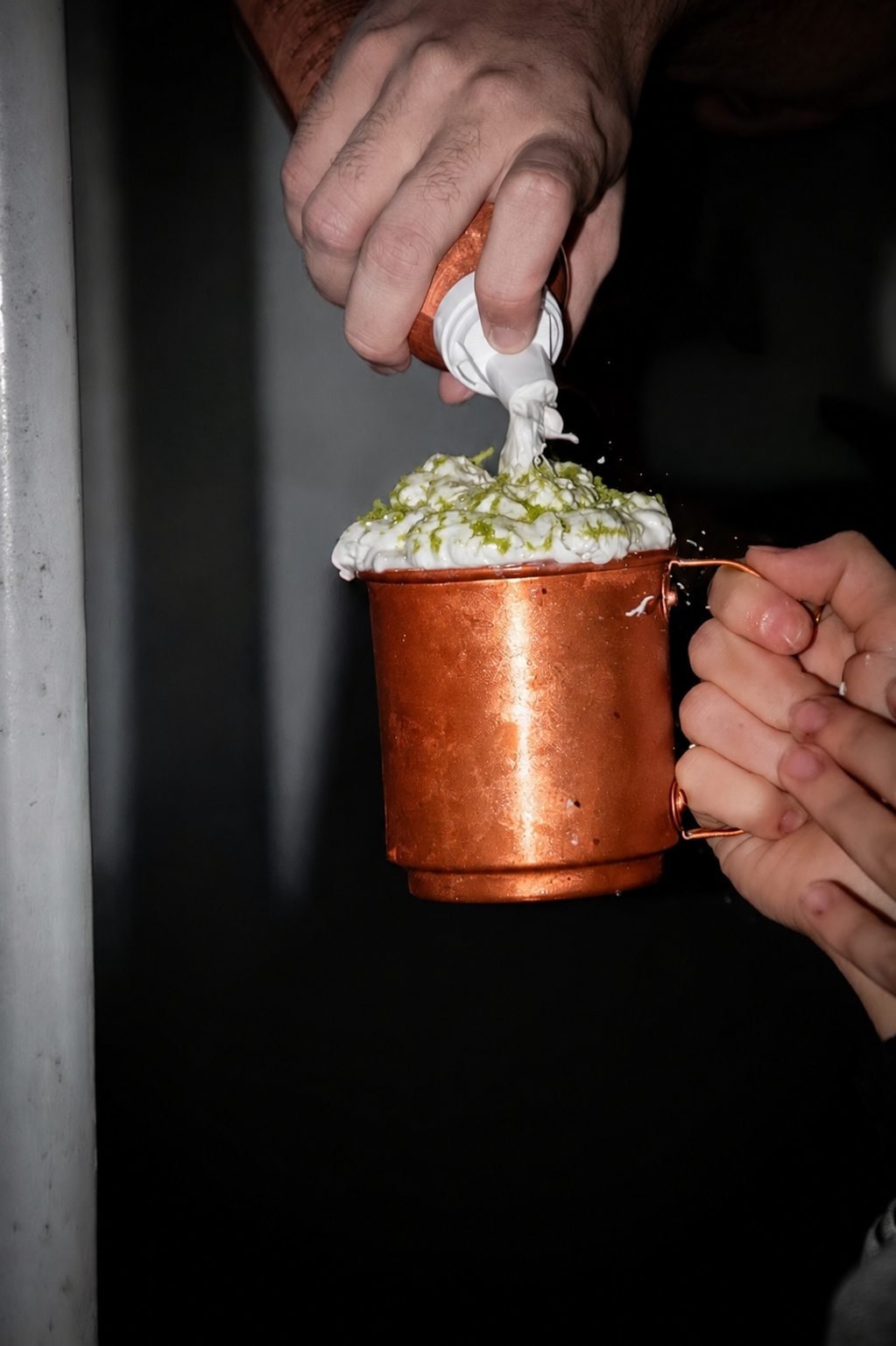 Moscow Mule cremoso preparado pela Manfrin Drinks